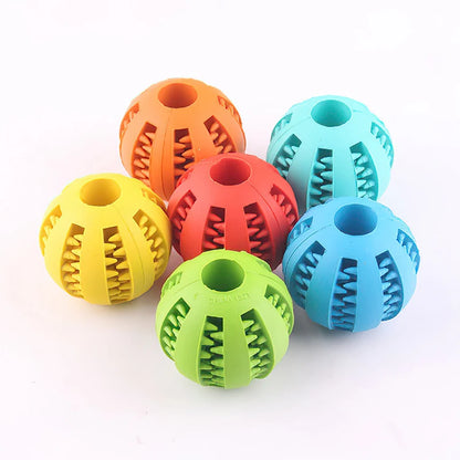 Dog Ball Toys for Small Dogs Interactive Elasticity Puppy Chew Toy Tooth Cleaning Rubber Food Ball Toy Pet Stuff Accessories