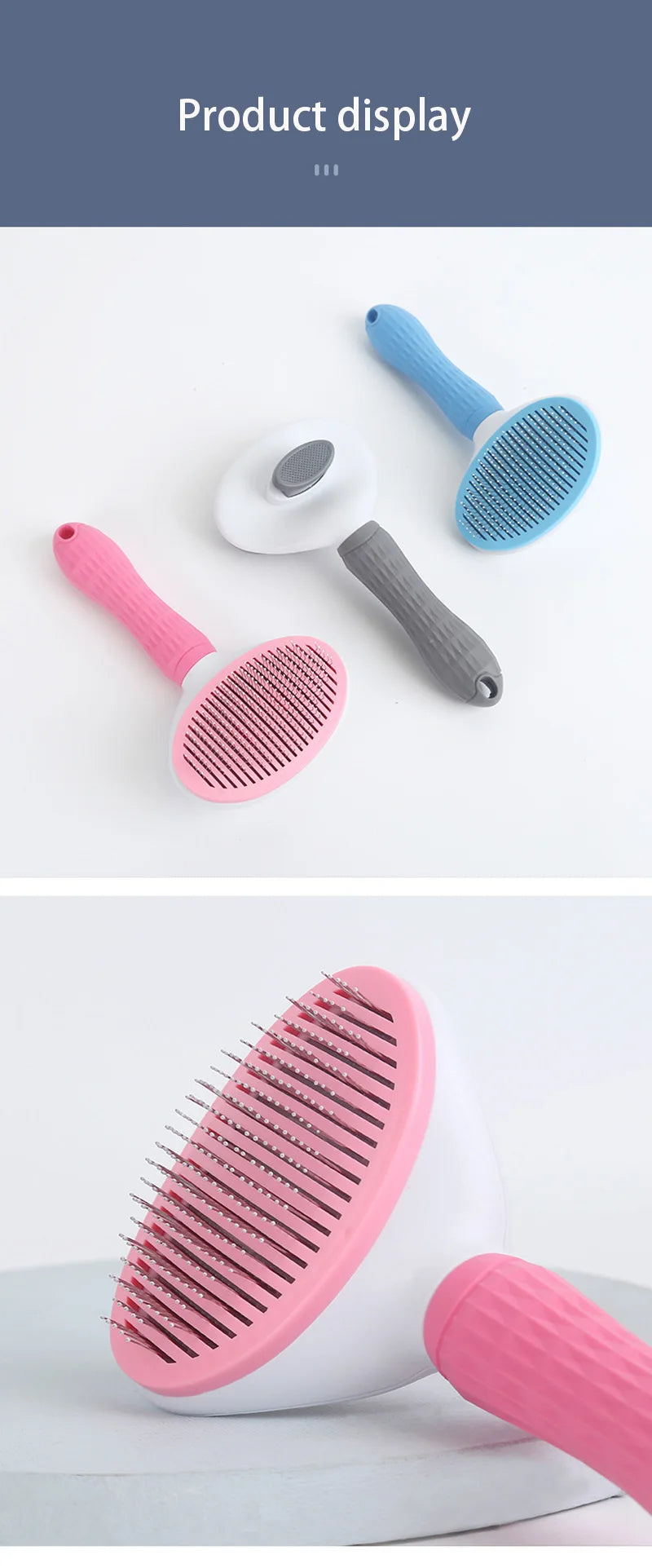 Pet Dog Hair Brush Cat Comb Grooming And Care Cat Brush Stainless Steel Comb For Long Hair Dogs Cleaning Pets Dogs Accessories