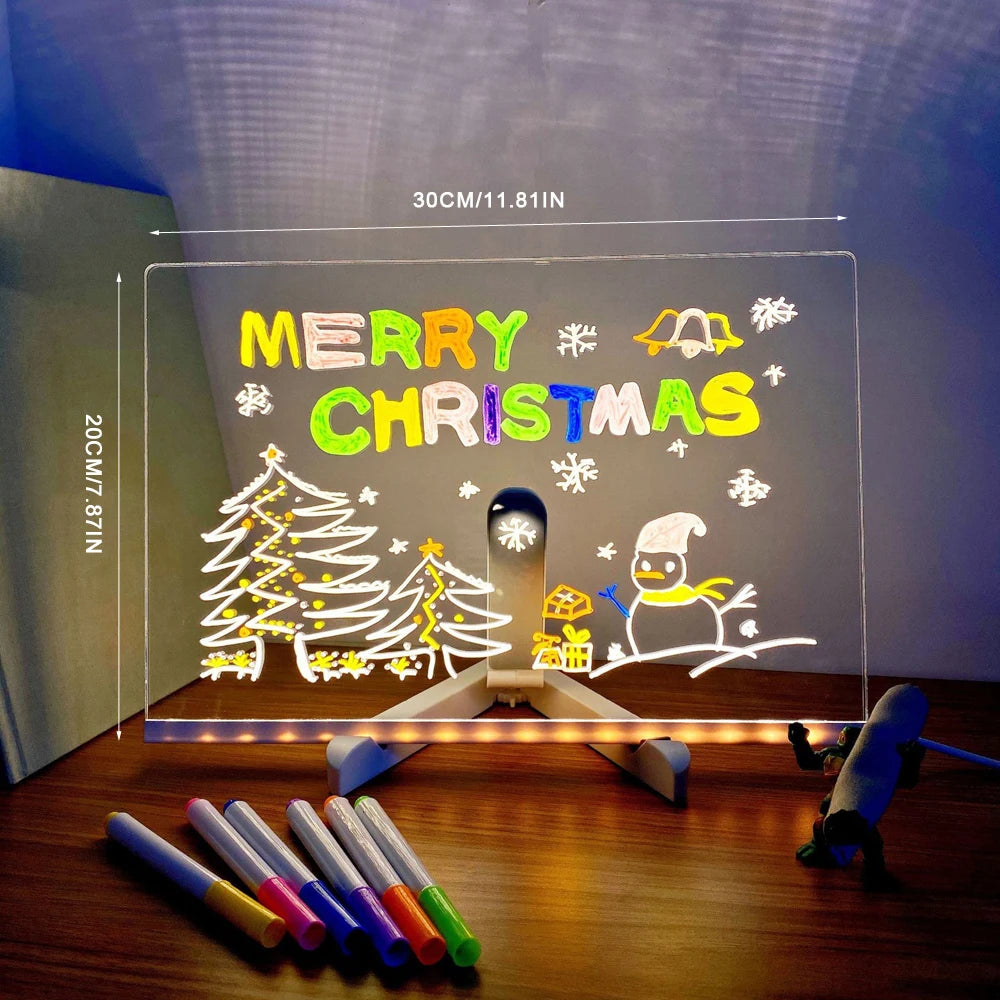 Creative Rewritable Acrylic LED Message Board 🎨